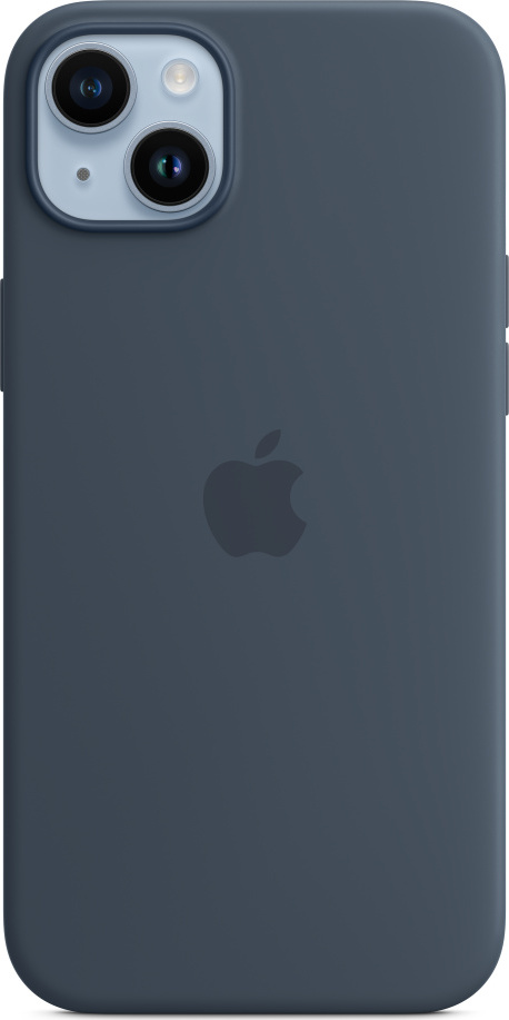 Apple iPhone 14+ Silicone Case with MS - Storm Blue