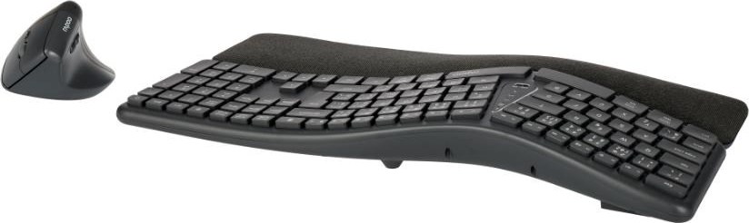 RAPOO Set klávesnice a myš 8810ME, Multi-mode, Bezdrátový set, CZ/SK, Černá