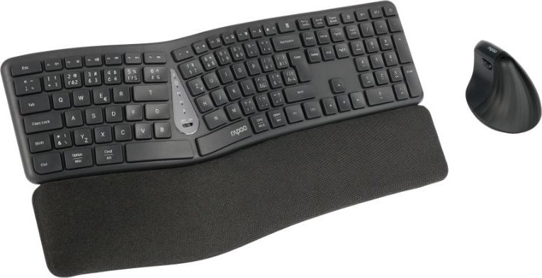 RAPOO Set klávesnice a myš 8810ME, Multi-mode, Bezdrátový set, CZ/SK, Černá
