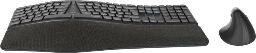 RAPOO Set klávesnice a myš 8810ME, Multi-mode, Bezdrátový set, CZ/SK, Černá