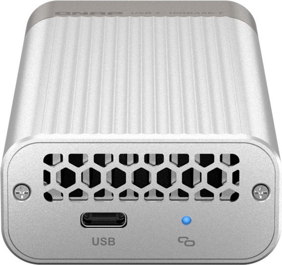 QNAP QNA-UC10G1T adaptér USB-C/Thunderbolt 4 na 10GBASE-T (1x10GbE,1xUSB-C4/TB4,fanless)