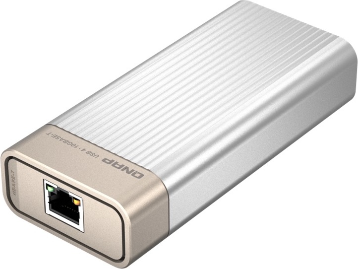 QNAP QNA-UC10G1T adaptér USB-C/Thunderbolt 4 na 10GBASE-T (1x10GbE,1xUSB-C4/TB4,fanless)