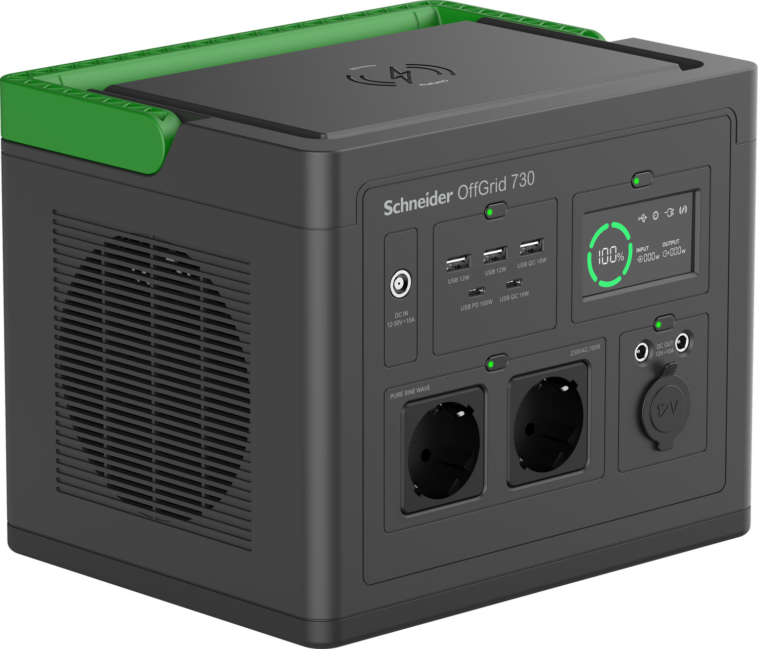 APC Schneider OffGrid Portable Power Station 730, 738Wh Li-ion, 2 Schuko, Sinewave