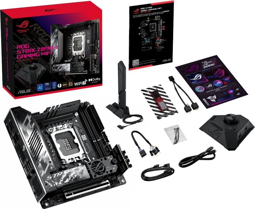 ASUS MB Sc LGA1851 ROG STRIX Z890-I GAMING WIFI, Intel Z890, 2xDDR5, 1xHDMI, 2xThunderbolt, WI-FI, Mini-ITX