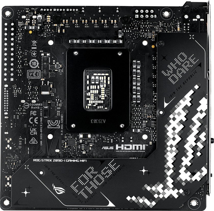 ASUS MB Sc LGA1851 ROG STRIX Z890-I GAMING WIFI, Intel Z890, 2xDDR5, 1xHDMI, 2xThunderbolt, WI-FI, Mini-ITX