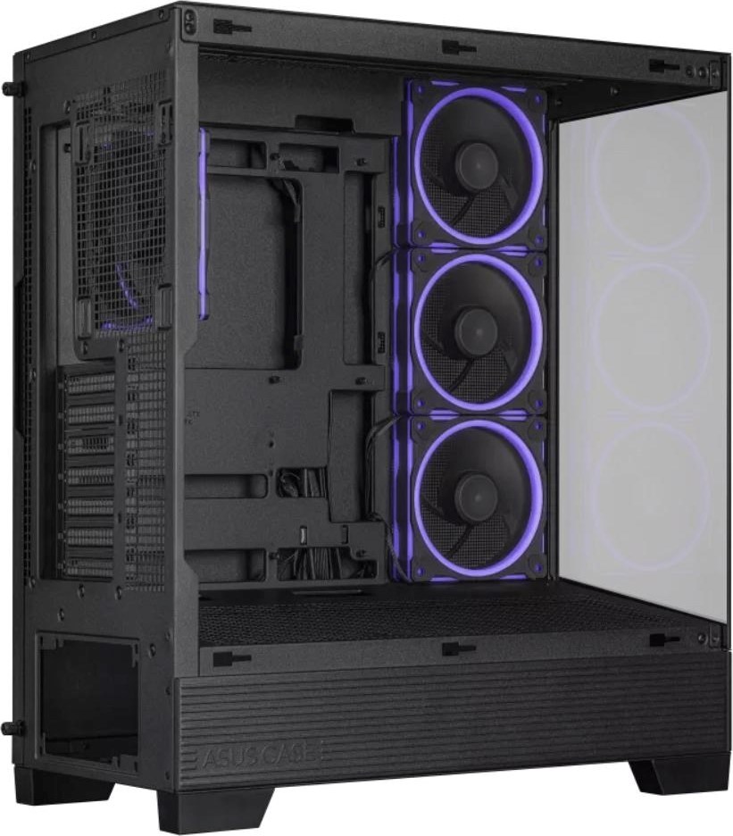 ASUS case A31 PLUS TG ARGB, Mid Tower, Průhledná bočnice, 4x120mm ARGB Fan, ARGB Hub, černá