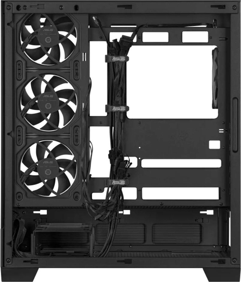 ASUS case A31 PLUS TG ARGB, Mid Tower, Průhledná bočnice, 4x120mm ARGB Fan, ARGB Hub, černá