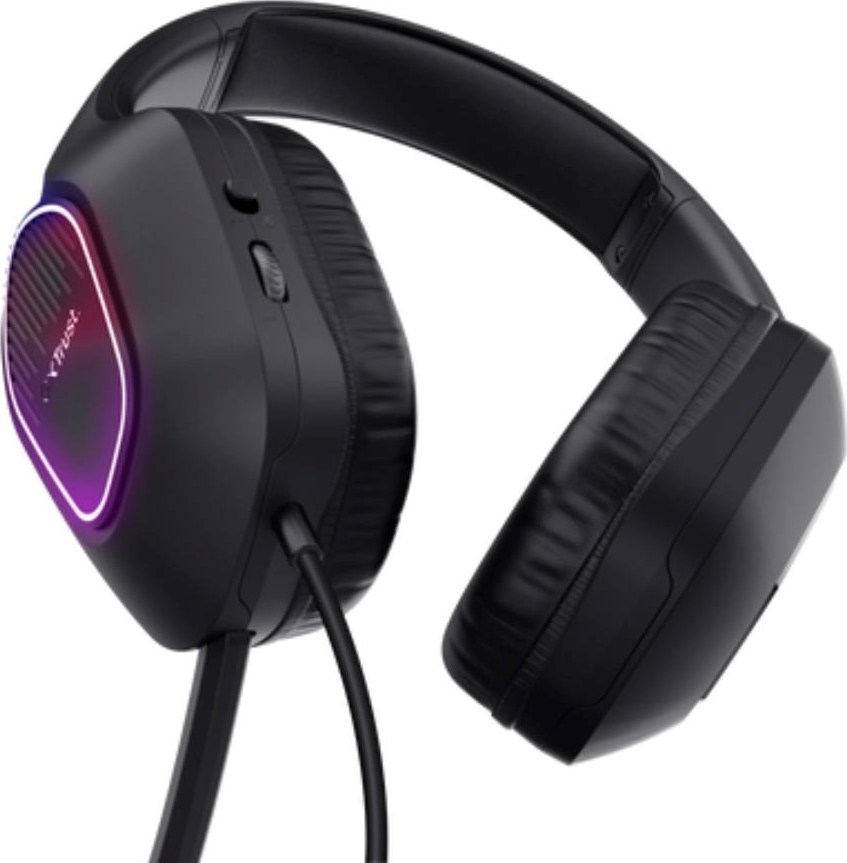 TRUST Herní sluchátka GXT 416 ZIROX, LED, USB, 3.5mm Jack, černá