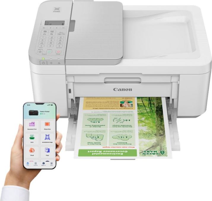 CANON Canon PIXMA Printer TR4756i biela - farebná, MF (tlač, kopírka, skenovanie, cloud), ADF, USB, Wi-Fi, Bluetooth