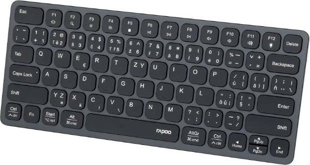 RAPOO Klávesnice UCK-6001 s 8v1 USB-C Hub, Drátová USB-C, CZ/SK, černá