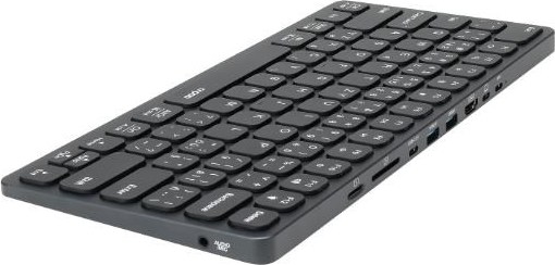 RAPOO Klávesnice UCK-6001 s 8v1 USB-C Hub, Drátová USB-C, CZ/SK, černá
