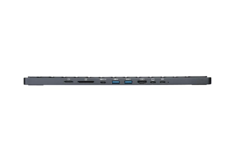 RAPOO Klávesnice UCK-6001 s 8v1 USB-C Hub, Drátová USB-C, CZ/SK, černá