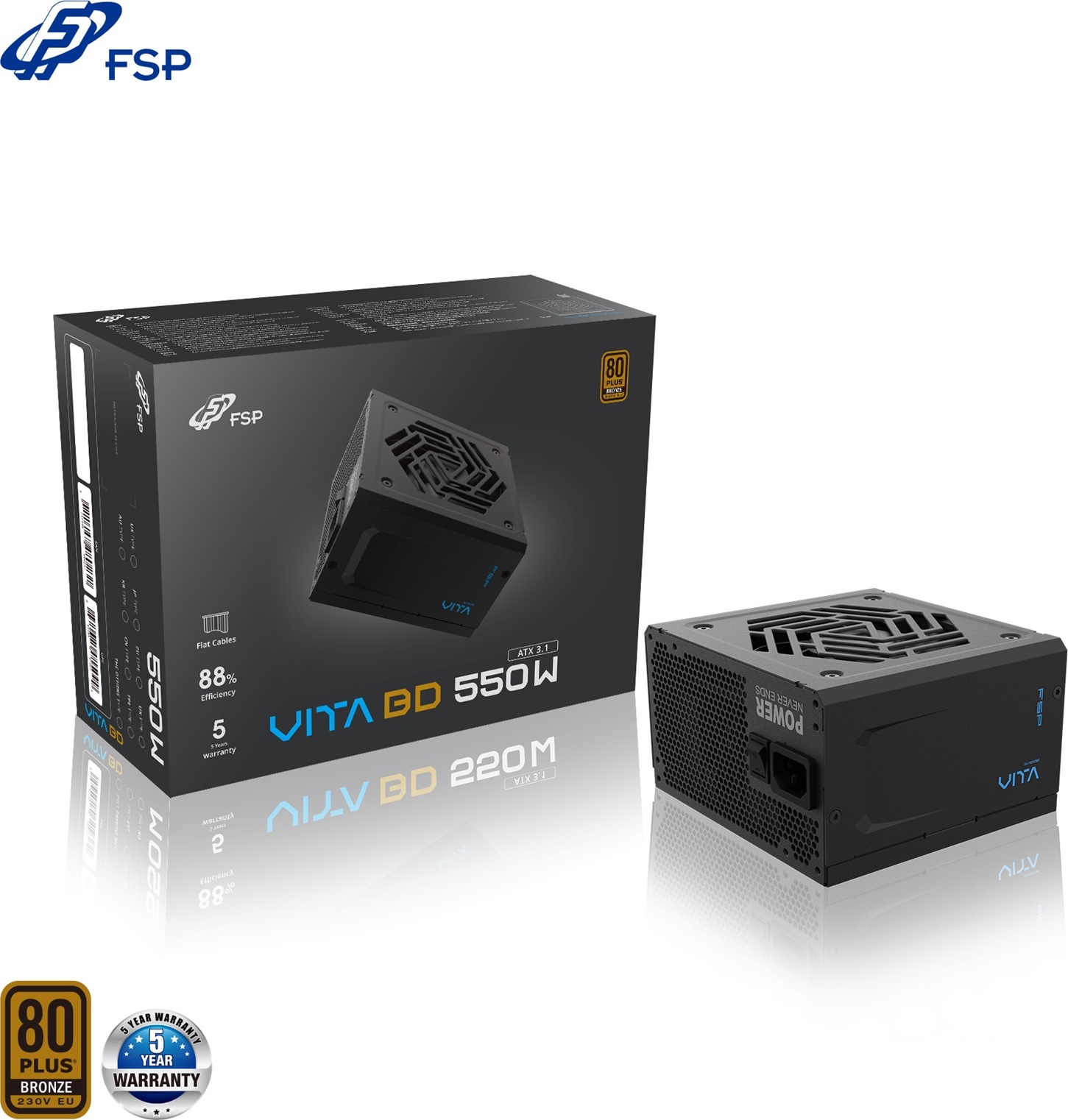 FSP VITA BD/550W/ATX 3.1/80PLUS Bronze 230V/Retail