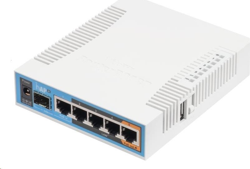 MikroTik hAP ac, 720MHz CPU, 128MB RAM, 5x LAN, 2.4+5GHz,Wi-Fi 802.11b/g/n/ac, SFP slot, vrátane. L4
