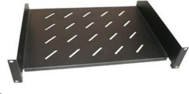 XtendLan 19" police s perforací 2U/280mm, nosnost 45kg, černá