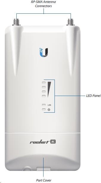 Ubiquiti UBNT airMAX Rocket5 AC Lite [Klient/AP/Repeater, 5GHz, 802.11ac, 27dBm, 2xRSMA]