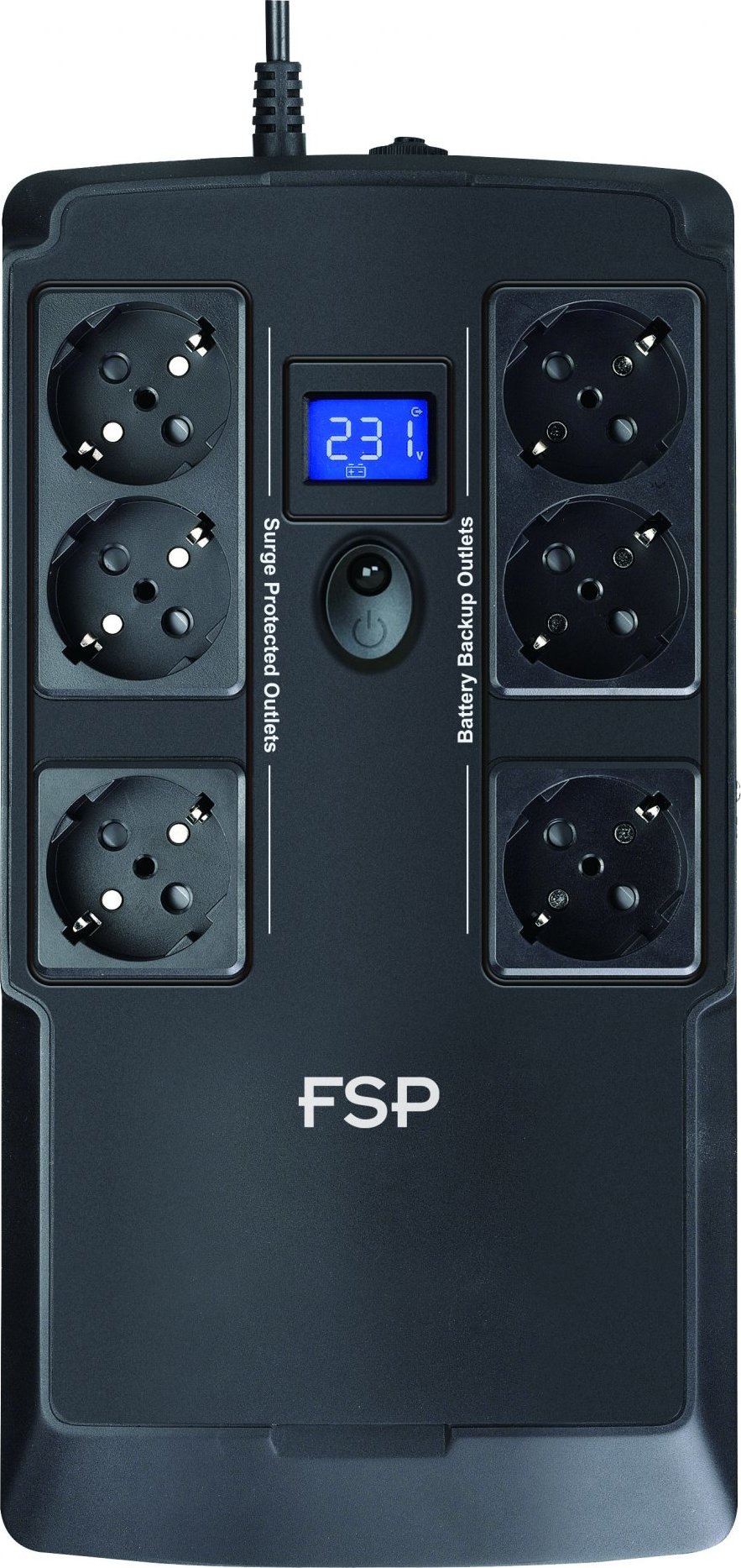 Fortron UPS FSP NanoFit 800, 800 VA, 2xUSB napájanie, LCD, RJ45, offline