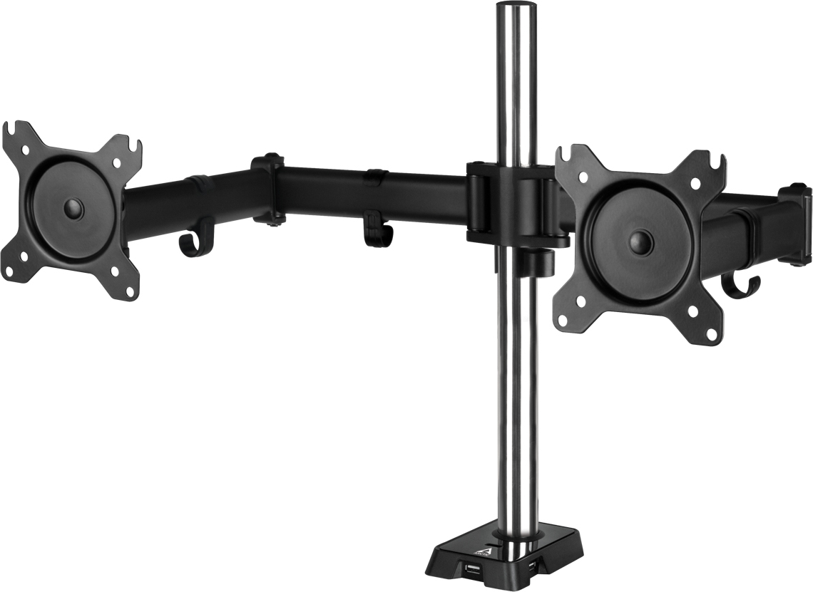 Arctic Cooling Stolný držiak ARCTIC Z2 (Gen3) pre 2x LCD do 34", nosnosť 2x15 kg, 4x USB HUB, čierny