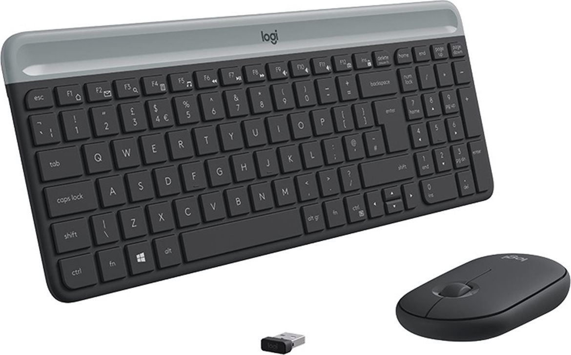 Logitech Wireless Desktop MK470, US, grafitová