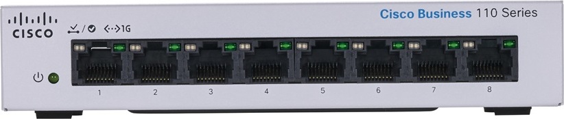 Cisco switch CBS110-8T-D (8xGbE, fanless)