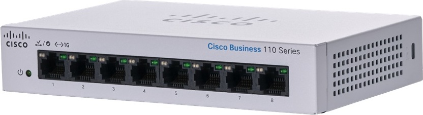 Cisco switch CBS110-8T-D (8xGbE, fanless)