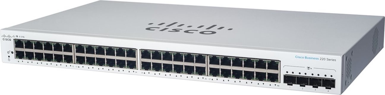Cisco switch CBS220-48P-4G (48xGbE,4xSFP,48xPoE+,382W) - REFRESH