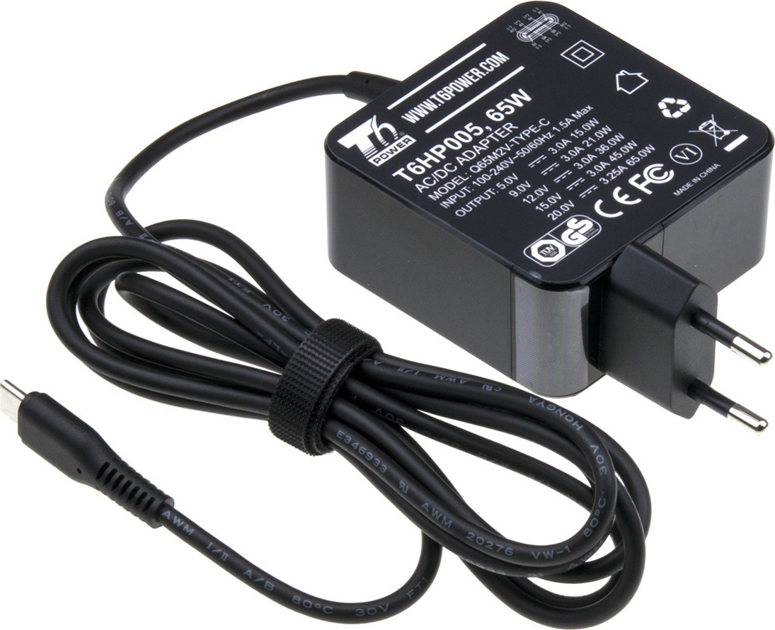 T6 Power univerzální adaptér k notebooku, 65W, USB-C