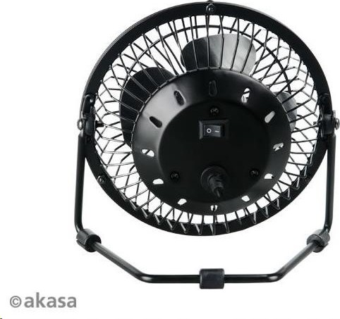 AKASA stolní ventilátor 4", 150 x 160 x 85mm, napájení z USB portu, hliníkové lopatky