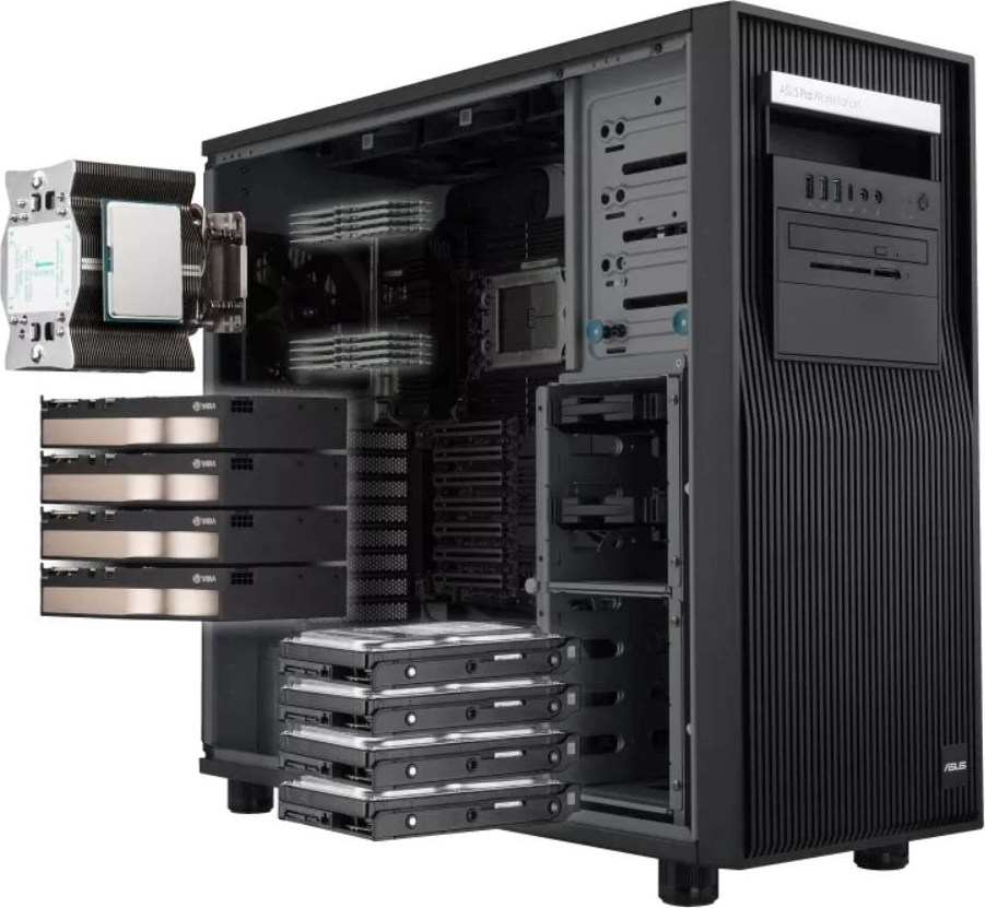 ASUS Workstation ExpertCenter Pro ET900A X9, bez procesoru, bez pamětí, bez grafiky, 2000W, černá, EU