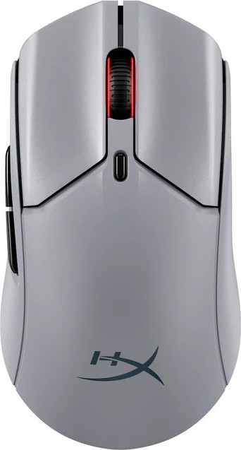 HyperX Pulsefire Haste 2 Pro/Herní/Optická/Pro praváky/26 000 DPI/USB+BT/Šedá