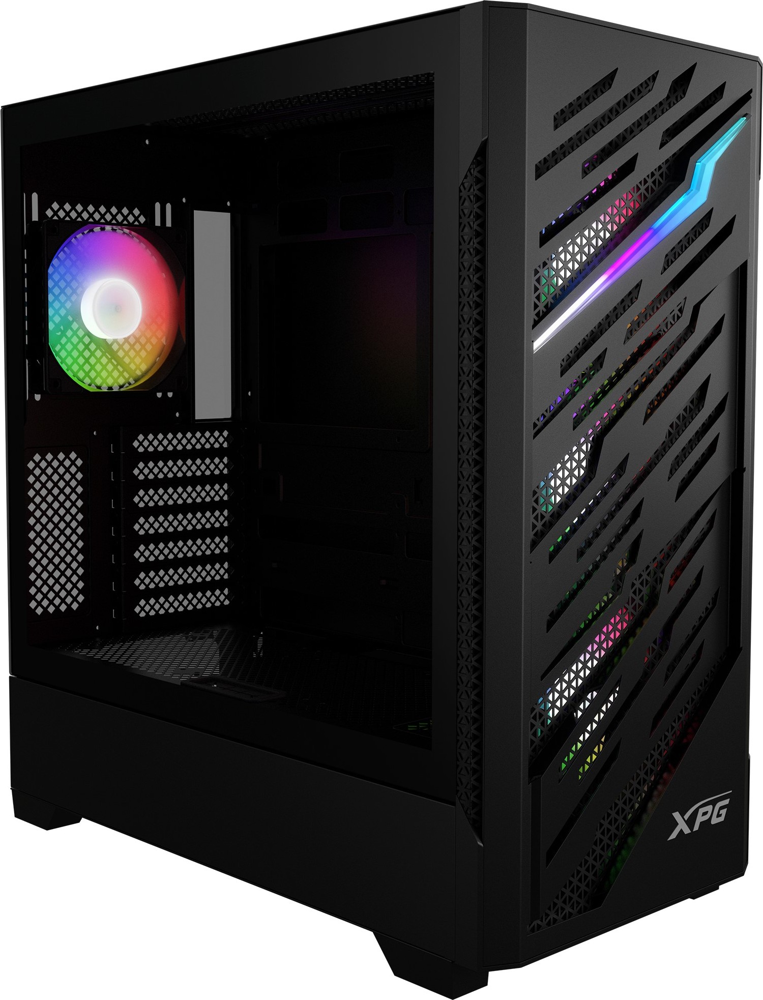 ADATA XPG case STARKER AIR BTF Mid-Tower, bez zdroje, 4x 120mm ARGB, Černá