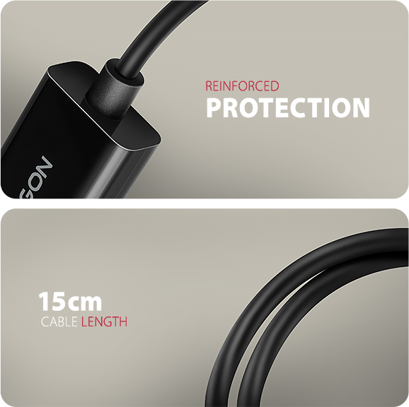 AXAGON RVD-HI20N, DisplayPort -> HDMI 2.0b redukcia / adaptér, 4K/60Hz