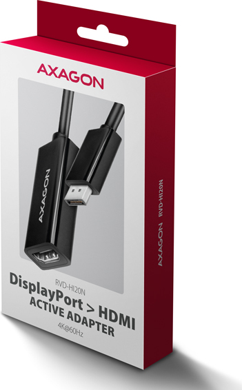 AXAGON RVD-HI20N, DisplayPort -> HDMI 2.0b redukcia / adaptér, 4K/60Hz