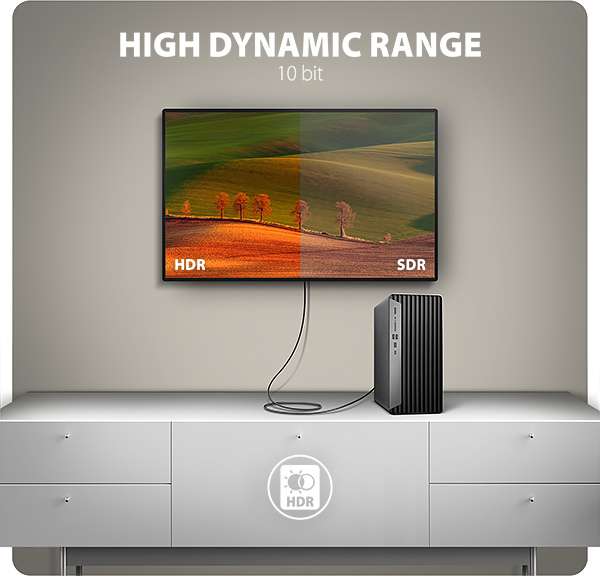 AXAGON RVD-HI20C2, DisplayPort -> HDMI 2.0b redukcia / kábel 1.8m, 4K/60Hz