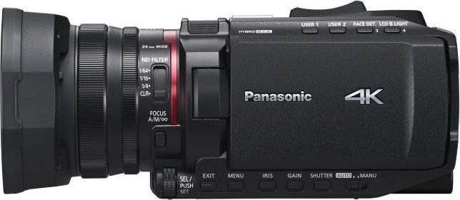 Panasonic HC-X1200 (4K/60p 10-bit, 1/2,5", 24x zoom, 25mm, OIS)