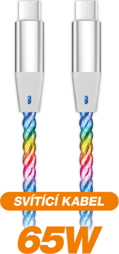 ALIGATOR Datový kabel LIGHT 3A, 65W USB-C/USB-C 1,2m