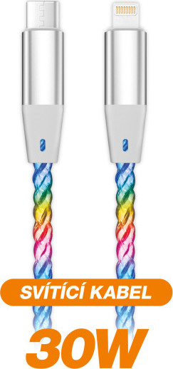ALIGATOR Datový kabel LIGHT 3A, 30W USB-C/Lightning 1,2m