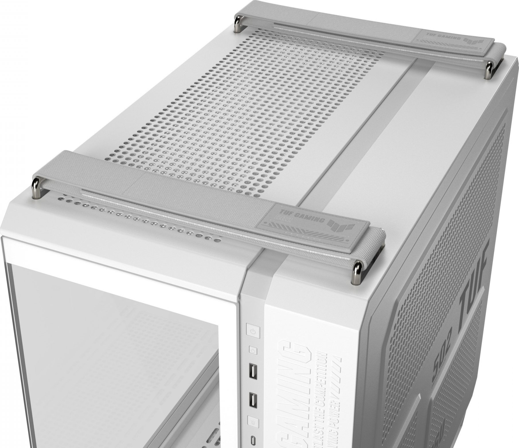 ASUS case TUF GAMING GT502 HORIZON, Mid Tower, průhledná bočnice, 4x 120mm ARGB Fan, bílá