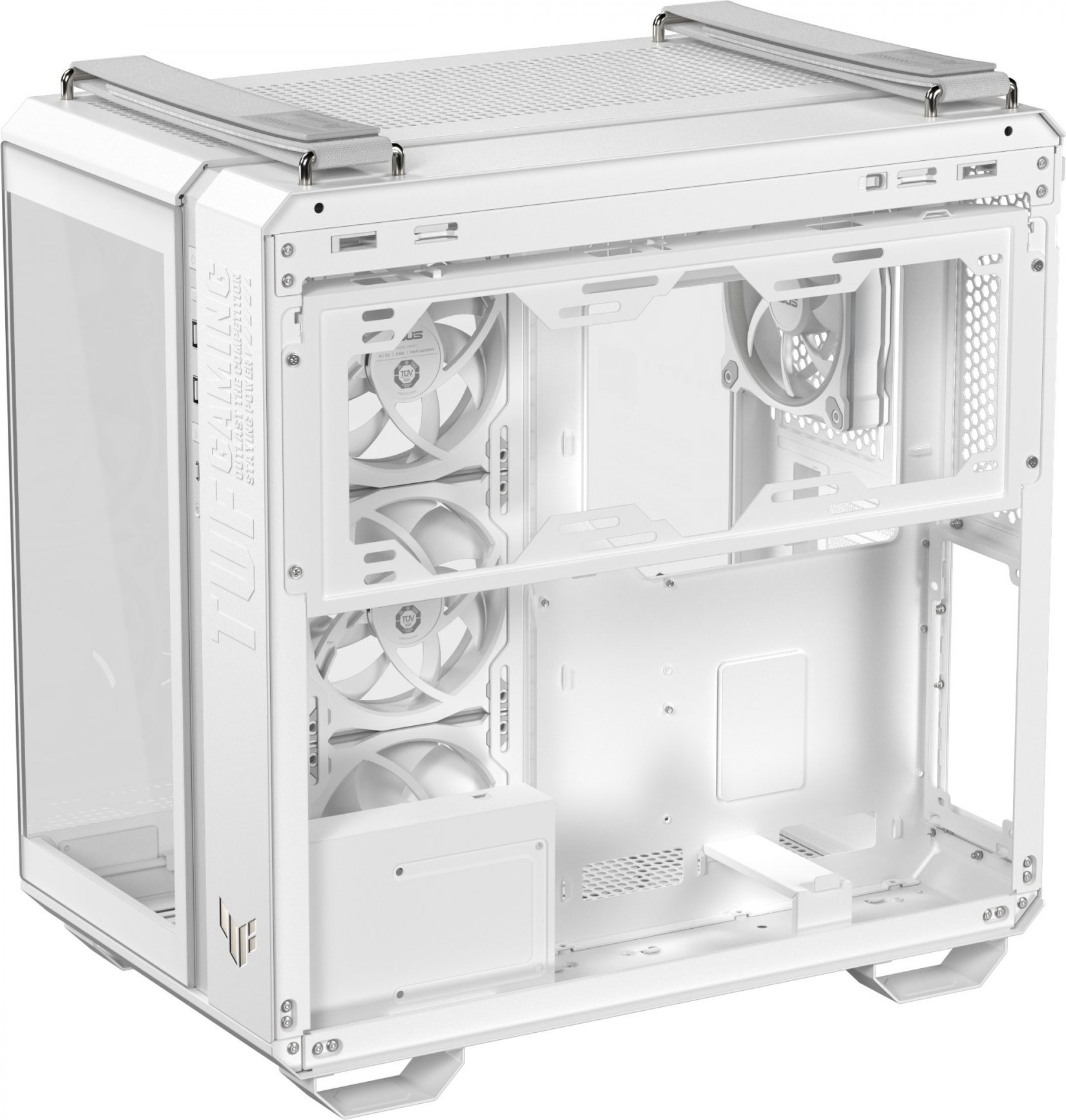 ASUS case TUF GAMING GT502 HORIZON, Mid Tower, průhledná bočnice, 4x 120mm ARGB Fan, bílá