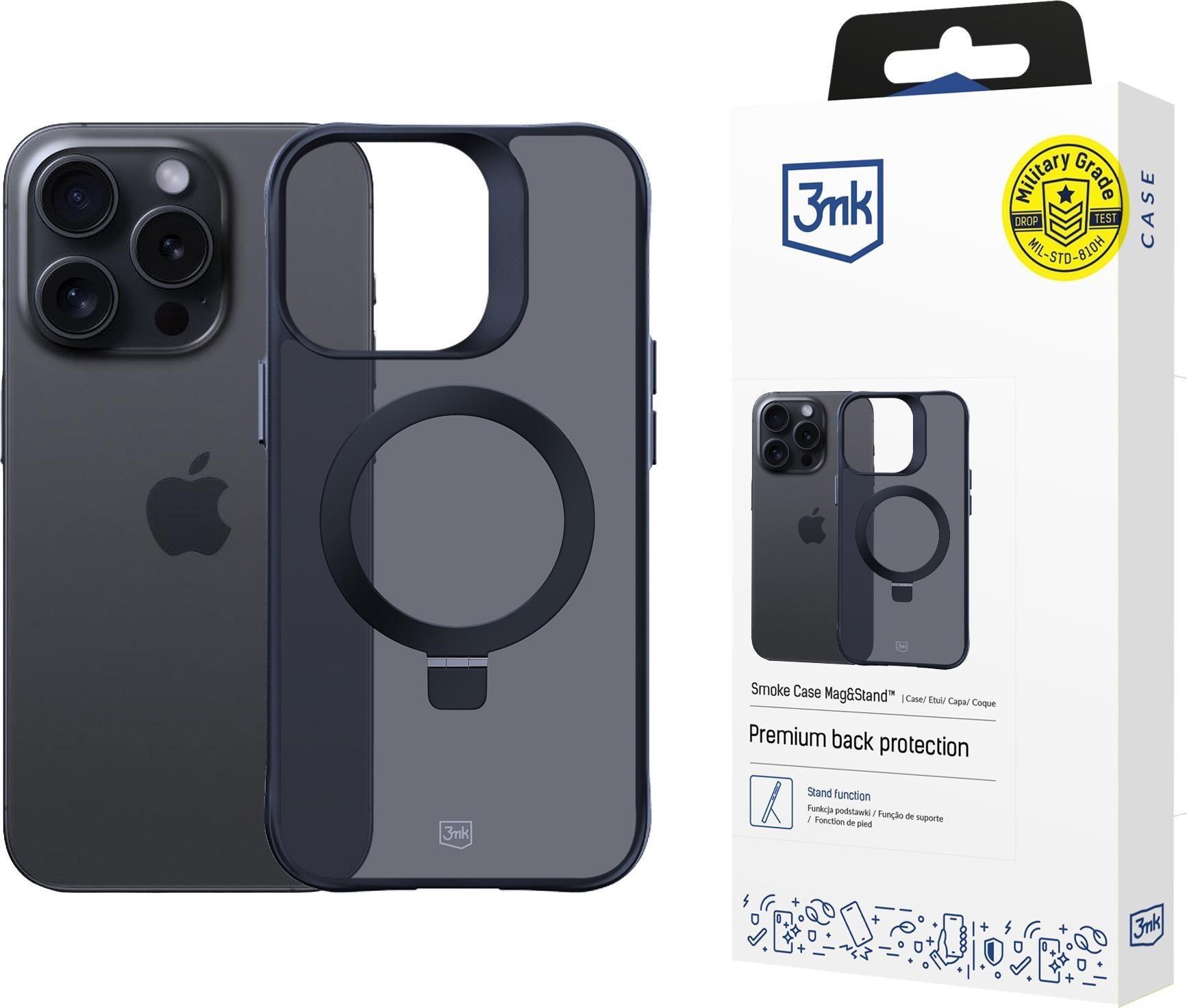 3mk ochranný kryt Smoke Case Mag&Stand pro Apple iPhone 16E/ iPhone 17E