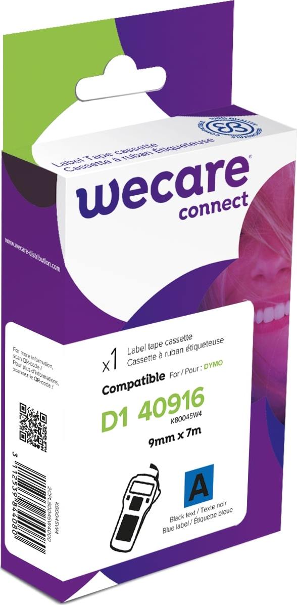 Páska WECARE ARMOR pre DYMO S0720710, čierna/modrá, 9 mm x 7 m