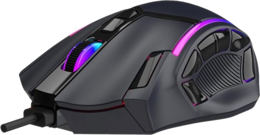C-TECH Herní myš Akali, 12800 DPI, RGB podsvícení, USB, Černá