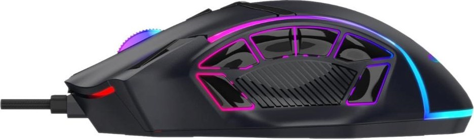 C-TECH Herní myš Akali, 12800 DPI, RGB podsvícení, USB, Černá