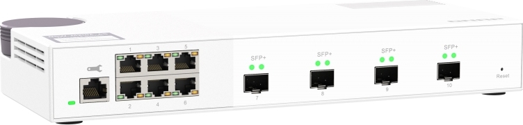 QNAP řízený switch QSW-M2106-4S (6x 2,5GbE RJ45 a 4x 10GbE SFP+)