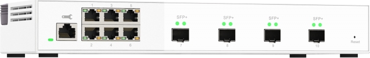 QNAP řízený switch QSW-M2106-4S (6x 2,5GbE RJ45 a 4x 10GbE SFP+)