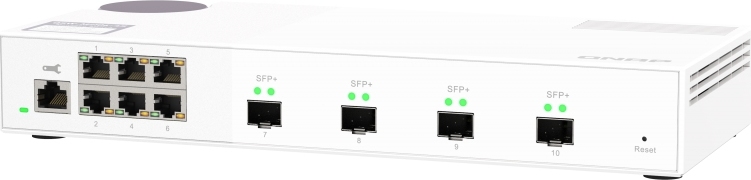 QNAP řízený switch QSW-M2106-4S (6x 2,5GbE RJ45 a 4x 10GbE SFP+)