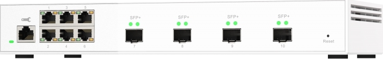 QNAP řízený switch QSW-M2106-4S (6x 2,5GbE RJ45 a 4x 10GbE SFP+)