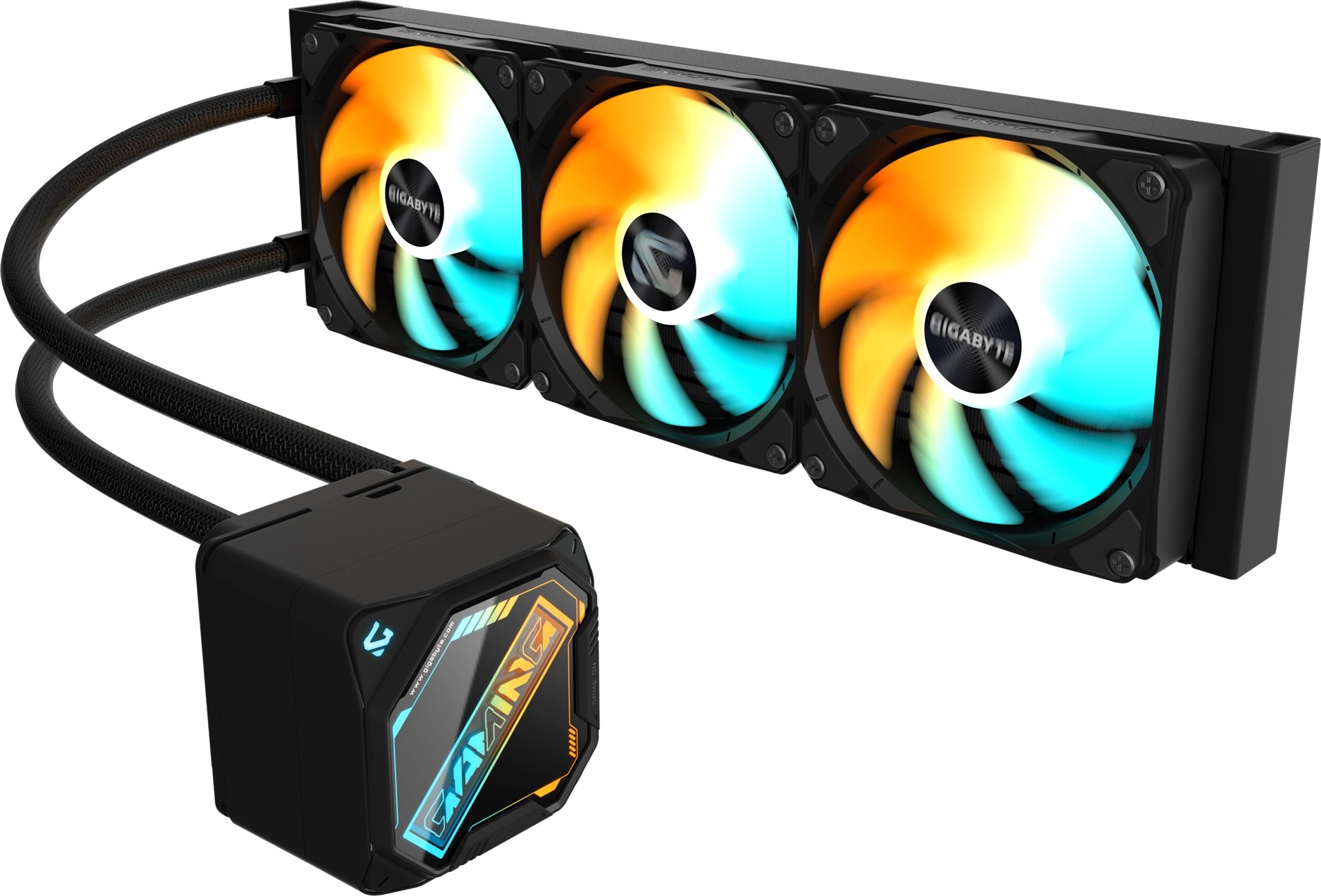 GIGABYTE Vodní chladič GAMING 360, 3x120mm, ARGB, LGA1851, AM5, černá