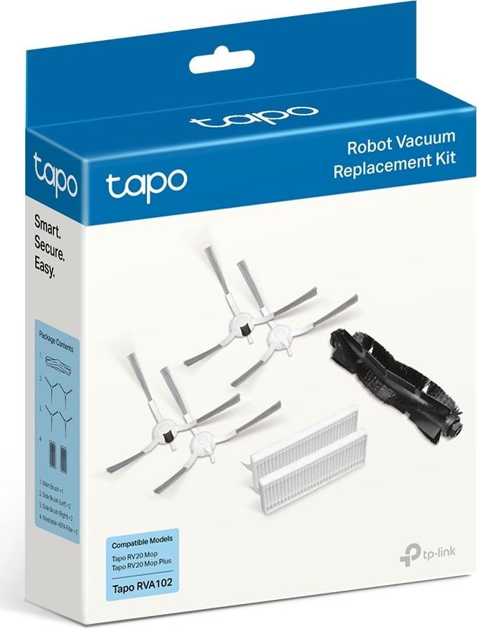 TP-Link Tapo RVA105 sada dílů (1x kartáč,2x boční kartáč,2x HEPA filtr) pro Tapo RV30 Max Plus, Tapo RV20 Max Plus