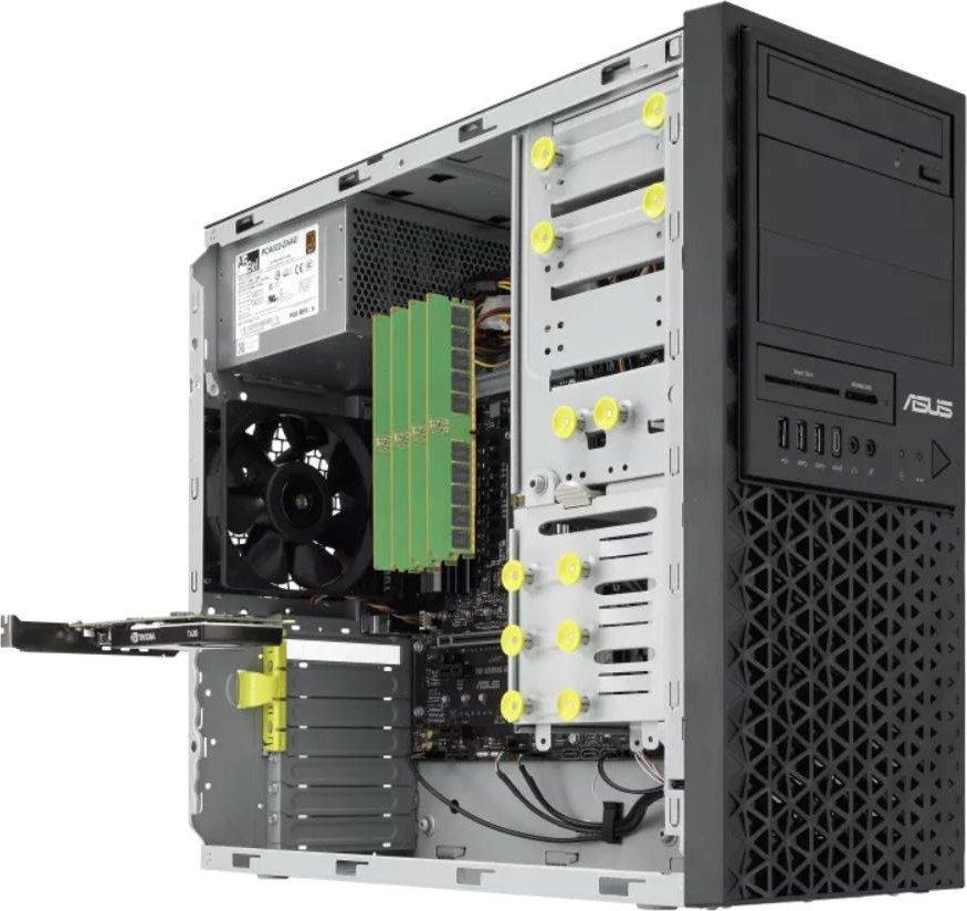 ASUS Workstation E500A, bez procesoru, bez pamětí, bez grafiky, 750W, černá
